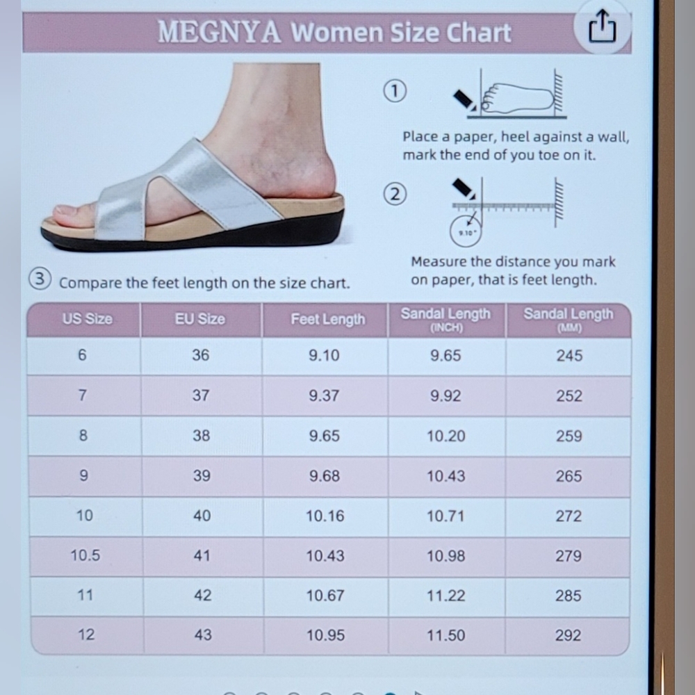 NIB MEGNYA ORTHOTIC SOLE SUPPORT FOR FLAT FEET ARCH SUPPORT PLANTAR FASC… - Picture 9 of 15